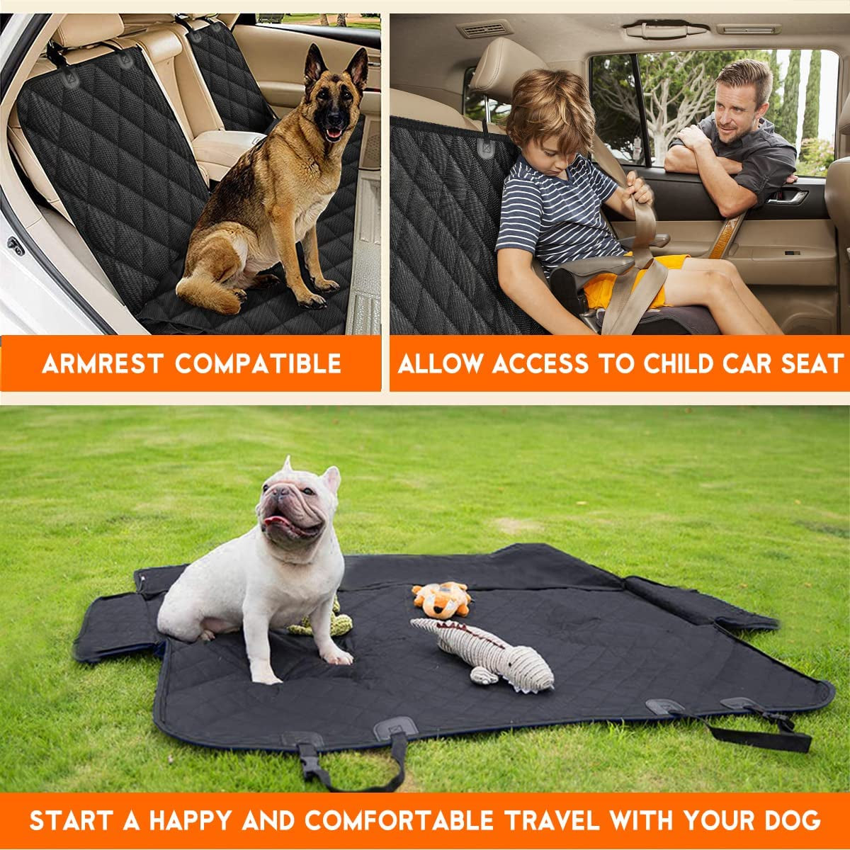PawGuard Pro™ Waterproof Dog Car Seat Cover – Heavy Duty Non-Slip Back Seat Protector for SUVs & Trucks